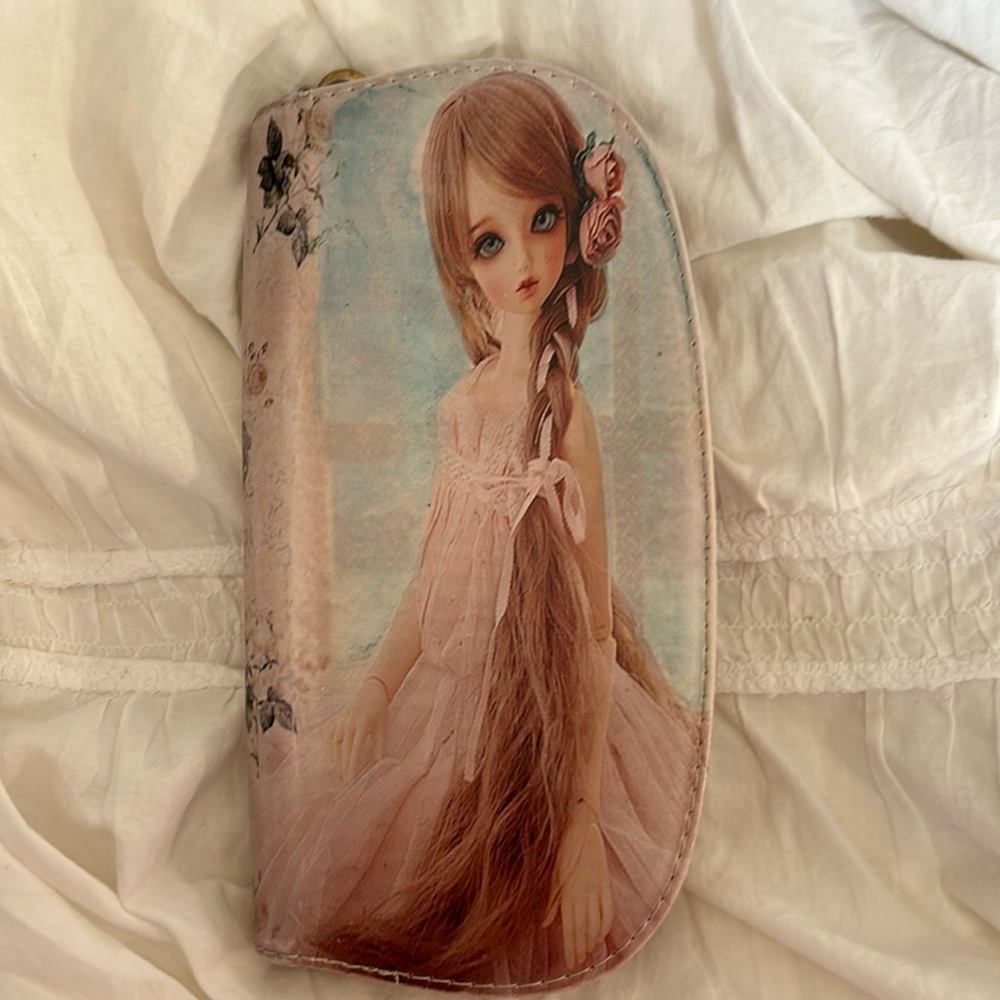 Victorian style zip around  wallet , very unique
